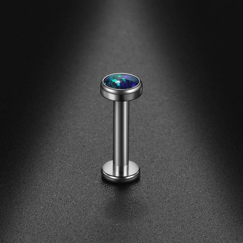 Xpircn Store 14G 16G 18G G23 Titanium Opal CZ Labret Monroe Lip Rings Studs Helix Cartilage Tragus Stud Piercing Jewelry, 1 Piece - Image 5